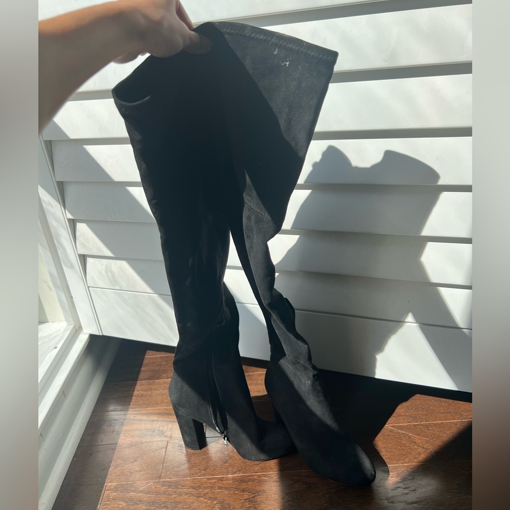 ALDO black suede over-the-knee boots